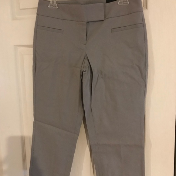 The Limited Pants - Limited Gray Ideal Stretch Crop Pants